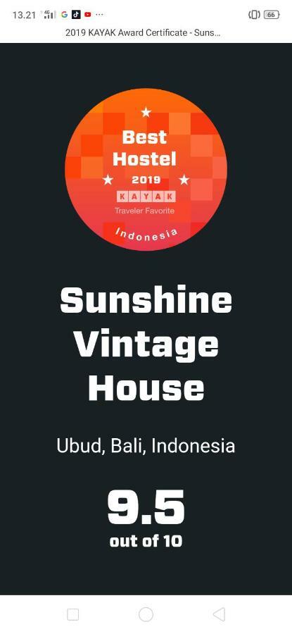 Sunshine Vintage House Hostel Ubud  Exterior photo